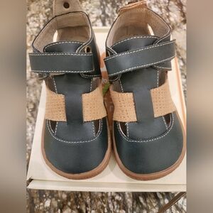 Livie & Luca Black and Tan Baby Shoes